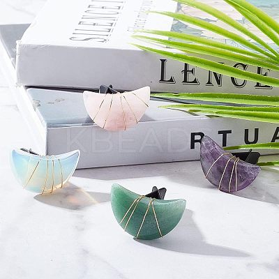 4Pcs Moon Gemstone Car Air Vent Clips AJEW-PH00496-02-1