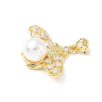 Brass Cubic Zirconia Pendants LS-KK-L253-01G-1