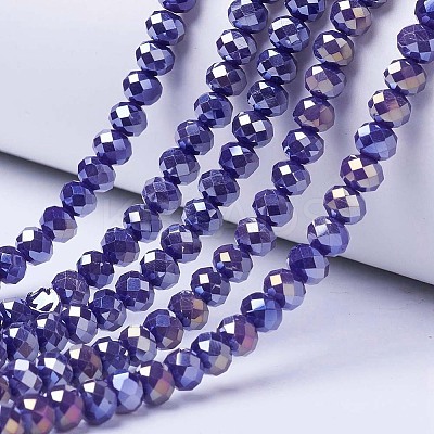 Electroplate Glass Beads Strands LS-EGLA-A034-P8mm-B07-1