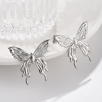 304 Stainless Steel Stud Earrings for Women LS-EJEW-K306-21P-1