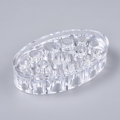 Transparent Plastic Tattoo Ink Cup Holder MRMJ-WH0059-84-1