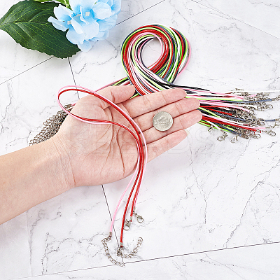 Waxed Cotton Cord Necklace Making MAK-BT0001-03-1
