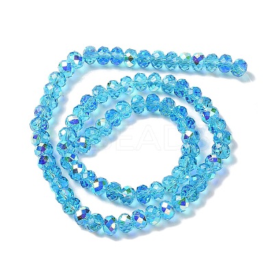 AB Color Plated Transparent Electroplate Beads Strands EGLA-H104-06H-1