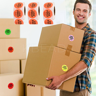 500Pcs Paper Adhesive Label Stickers STIC-WH20010-25B-1