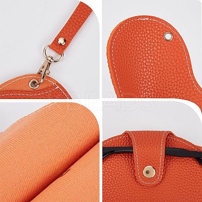 1 Set Portable Travel Leather Eyeglass Storage Cases AJEW-CN0002-45E-1