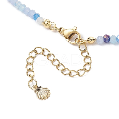 Summer Beach 304 Stainless Steel Pendant Necklaces for Women NJEW-JN05241-01-1