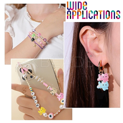 45Pcs 9 Colors Baking Paint Zinc Alloy Beads FIND-CJ0003-97-1