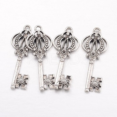 Tibetan Style Alloy Pendant Rhinestone Settings LS-TIBE-16047-AS-RS-1