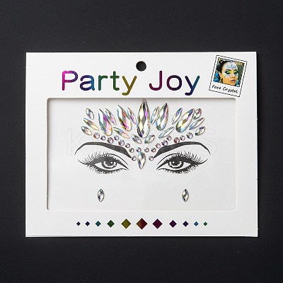 Acrylic Face Gems Stickers LS-MRMJ-F014-01-1