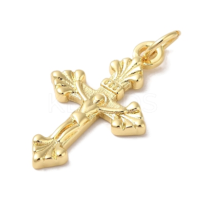 Rack Plating Brass & Cubic Zirconia Pendants KK-L216-054G-02-1