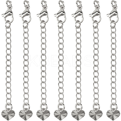 20Pcs Long-Lasting Plated Brass Curb Chain Extender KK-CN0003-15-1