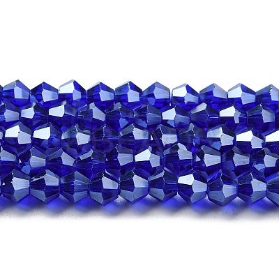 Transparent Electroplate Glass Beads Strands GLAA-F029-2mm-C06-1