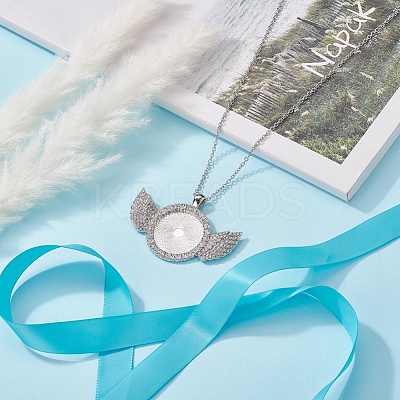 Alloy Big Pendants Cabochon Settings FIND-YW0001-20B-P-1