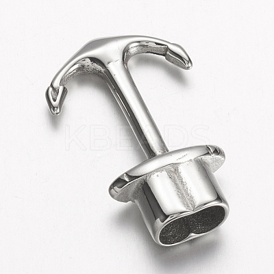 Non-Tarnish 304 Stainless Steel Anchor Hook Clasps STAS-D166-98P-1