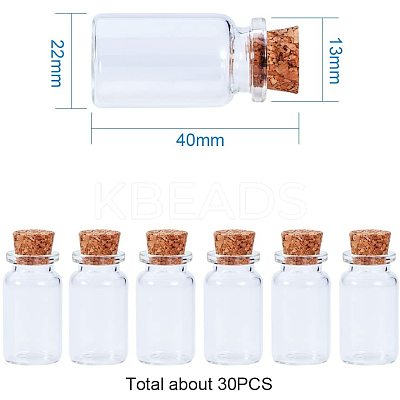 Glass Jar Glass Wishing Bottles AJEW-PH0015-01-1