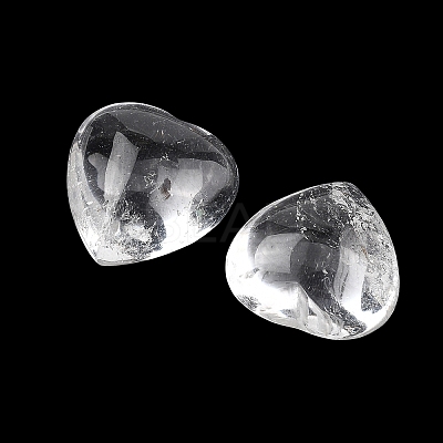 Natural Quartz Crystal Heart Palm Stones G-P609-A02-01-1