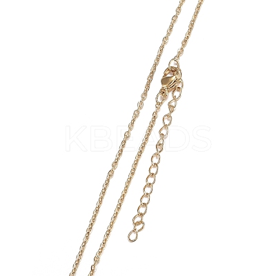 Brass Micro Pave Clear Cubic Zirconia Pendant Necklaces NJEW-H100-09G-1