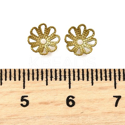 304 Stainless Steel Bead Caps X1-STAS-B087-10A-G-1