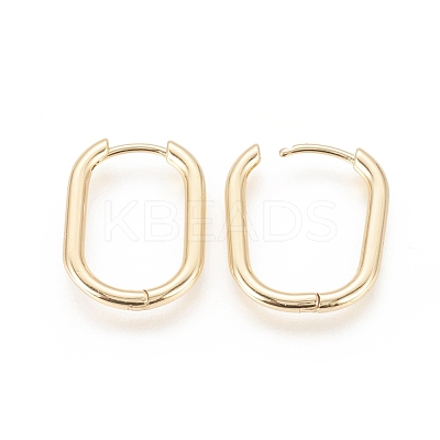 Brass Huggie Hoop Earrings EJEW-F245-04G-B-1