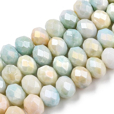 Ombre Effect Dyed Glass Beads Strands LS-GLAA-C023-02-B02-1
