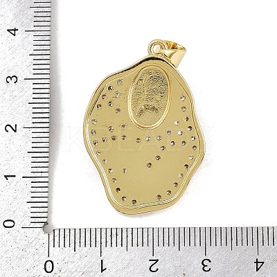 Brass Micro Pave Cubic Zirconia Pendants KK-P323-06G-02-1