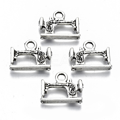 Tibetan Style Alloy Pendants TIBEP-N009-059AS-RS-1
