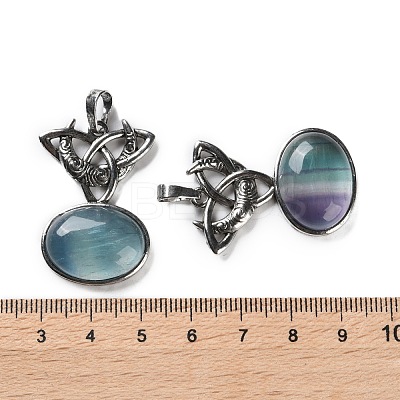 Natural Colorful Fluorite Pendants G-F777-02AS-07-1