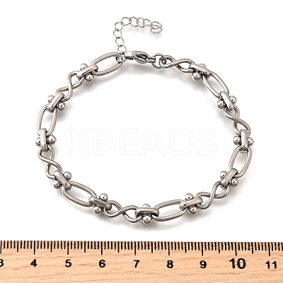 304 Stainless Steel Oval & Infinity Link Chain Bracelets for Women BJEW-K226-14A-P-1