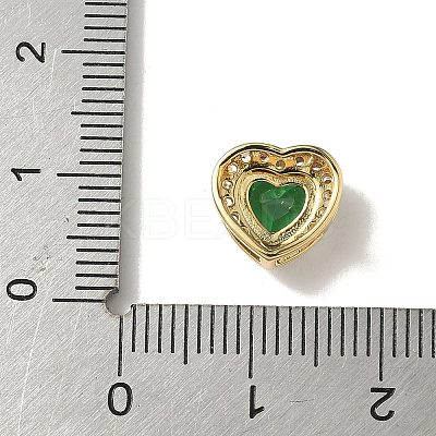 Brass Micro Pave Cubic Zirconia Beads KK-I276-46G-05-1