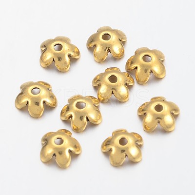 Tibetan Style Alloy Bead Caps GLF1225Y-NF-1