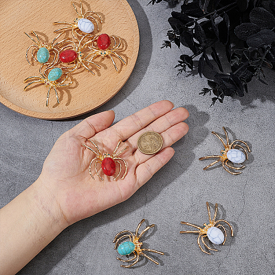 9Pcs 3 Colors Zinc Alloy Cabochons FIND-WR0012-78-1