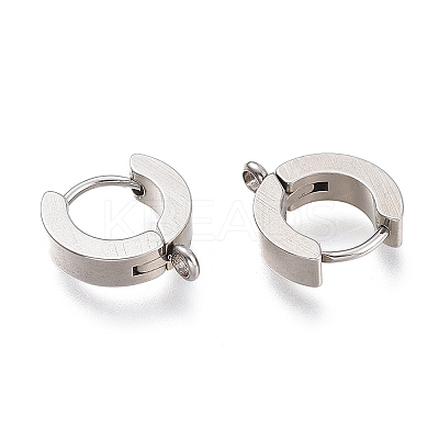 Tarnish Resistant 304 Stainless Steel Huggie Hoop Earrings Findings X-STAS-I167-01C-P-1