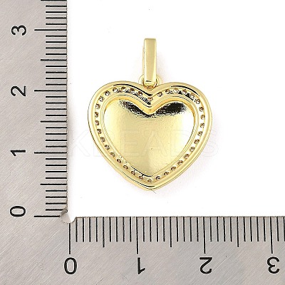 Rack Plating Brass Micro Pave Cubic Zirconia Pendant KK-H456-03G-1