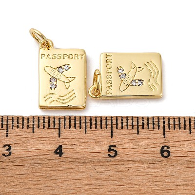 Brass Micro Pave Cubic Zirconia Pendants LS-KK-P308-54G-1