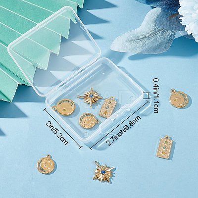 8pcs 4 style 304 Stainless Steel Pendants STAS-BBC0001-65-1