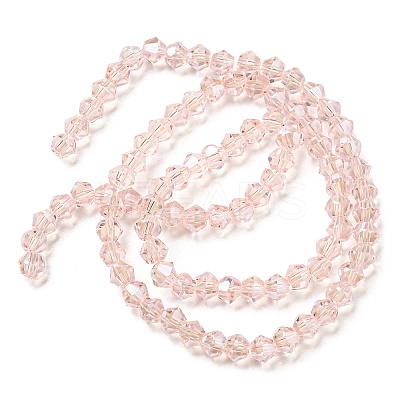 Transparent Electroplate Glass Beads Strands GLAA-F029-3mm-C26-1