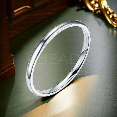 Non-Tarnish Stainless Steel Plain Band Rings FS-WG75602-76-1