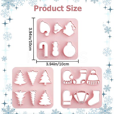 3Pcs 3 Style ABS Plastic Clay Cutters TOOL-GF0003-34-1