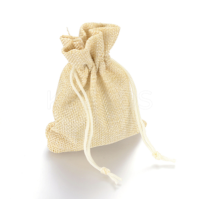 Burlap Packing Pouches Drawstring Bags LS-ABAG-Q050-10x14-13-1