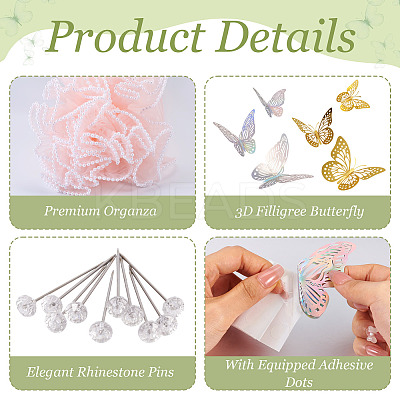 Wrinkled Wavy Polyester Flower Bouquets Wrapping Packaging FIND-TA0010-72A-1