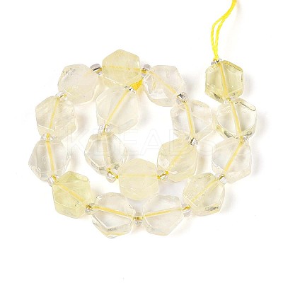 Natural Lemon Quartz(Heated) Beads Strands G-P534-A20-02-1