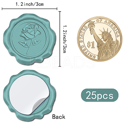 25Pcs Adhesive Wax Seal Stickers DIY-CP0009-11B-10-1