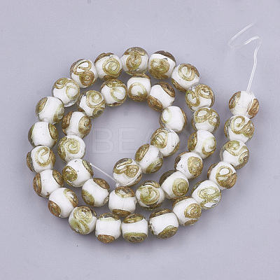 Handmade Gold Sand Lampwork Beads LAMP-T006-06K-1