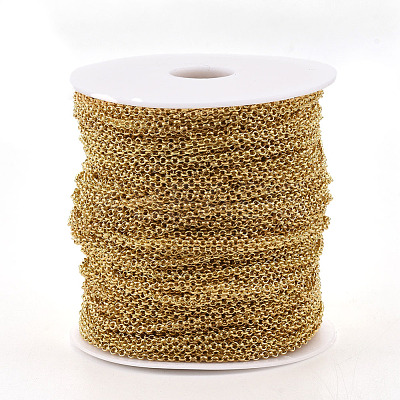Soldered Brass Coated Iron Rolo Chains CH-S125-08A-G-1