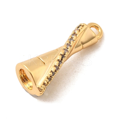 Brass Micro Pave Cubic Zirconia Pendants KK-C117-12G-I-1
