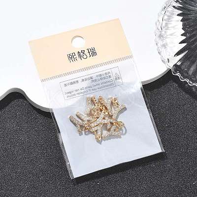 SHEGRACE Brass Micro Pave Clear Cubic Zirconia Pendants XGRQ29617-394G-Y-1