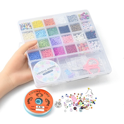 DIY Beaded Earring Bracelet Necklace Making Kit DIY-YW0006-47-1