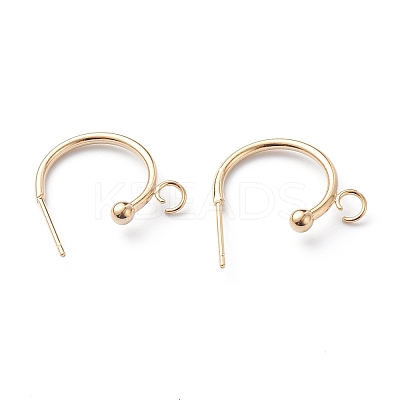 304 Stainless Steel Half Hoop Earrings STAS-Z028-B01-G-1