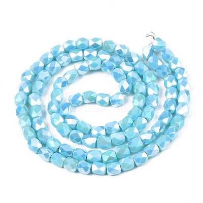 Electroplate Glass Beads Strands EGLA-N002-13-A06-1