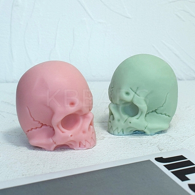 Halloween Skull DIY Food Grade Silicone Candle Molds PW-WG53501-01-1